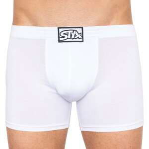 Men&#39;s boxers Styx long classic rubber white (F1061)