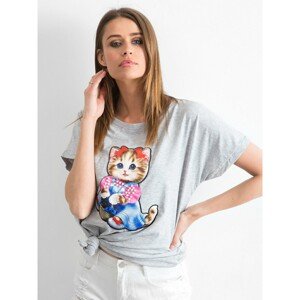 Loose gray women´s t-shirt