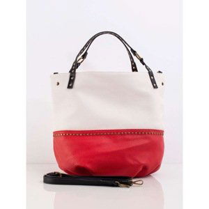Red roomy bag made of eco-leather