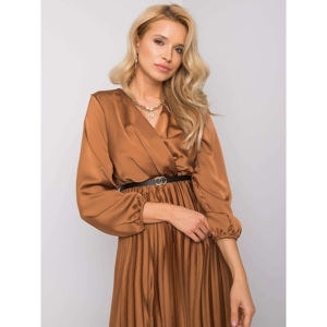 Light brown pleated dress