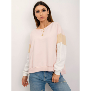 Light pink women´s cotton sweatshirt RUE PARIS