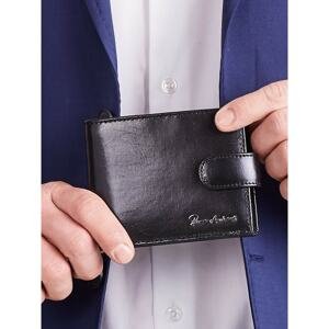 Black horizontal elegant wallet for men