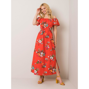 Red Spanish dress with flowers