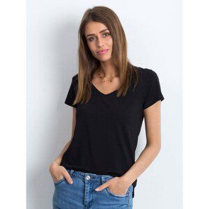 Black V-neck T-shirt