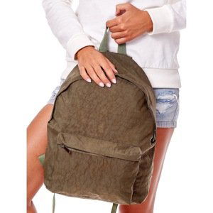 Backpack with a khaki pocket