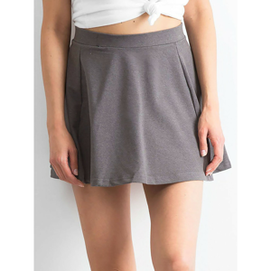Dark gray flared mini skirt