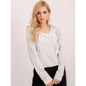 BSL striped blouse white