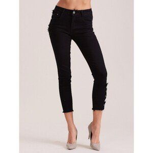 Women´s 7/8 trousers with an application black