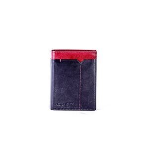 Black-burgundy men's wallet with decorative finish