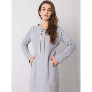 Cotton cotton dress in gray