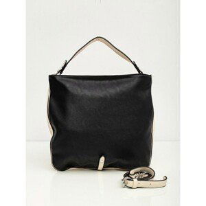 Black and ecru city bag