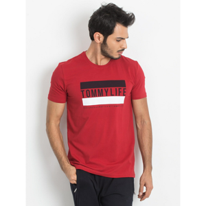 Men's red T-shirt TOMMY LIFE