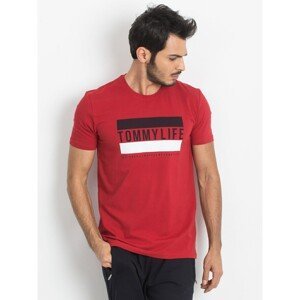 TOMMY LIFE men´s red T-shirt