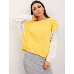Yellow women´s cotton sweatshirt RUE PARIS
