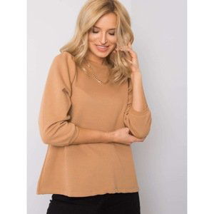 RUE PARIS Light brown cotton blouse