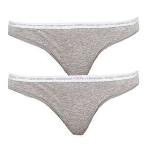 2PACK women&#39;s thong CK ONE gray (QD3788E-8HT)