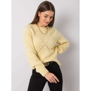 RUE PARIS Light yellow women´s sweater