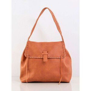 Orange large bag with a flap