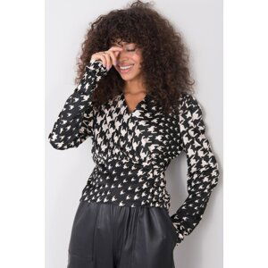 BSL Black patterned blouse