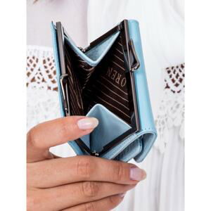 Light blue wallet with a hook clasp