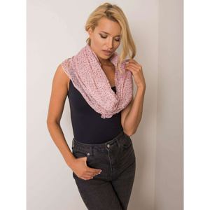 Light pink women´s scarf with a star motif