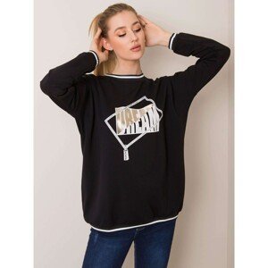 Women´s black sweatshirt with a print