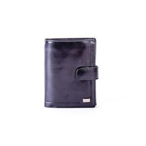 Men´s black leather wallet with a latch
