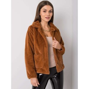 Brown fur jacket by Nyla RUE PARIS