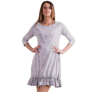 Light gray dress with steaming