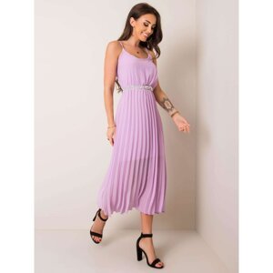 Light purple pleated midi dress