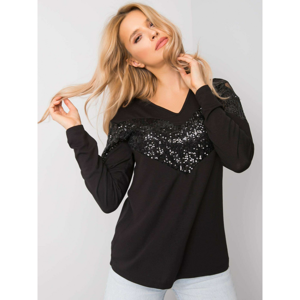 Black blouse with sequins