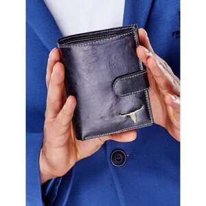 Men´s black wallet with a clasp closure