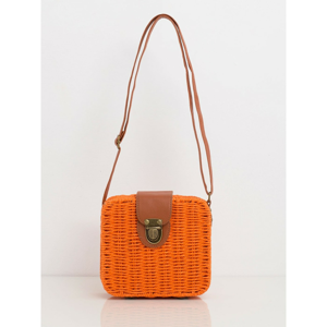 Braided orange handbag