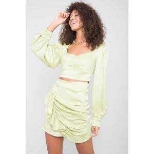 Lime skirt with BSL curtain