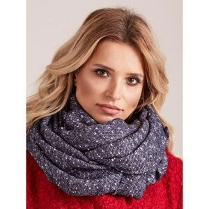 Women´s navy blue melange scarf
