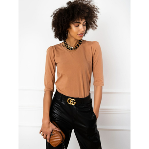 Light brown cotton blouse