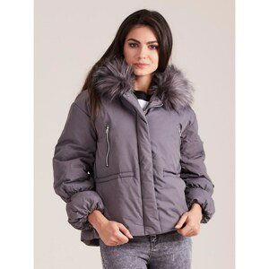 Warm women´s gray winter jacket