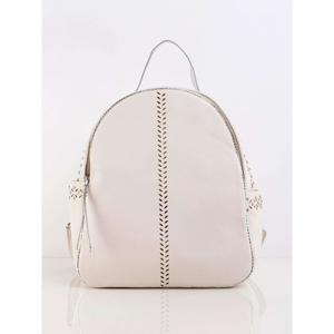 White eco-leather backpack