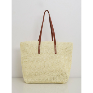 Cream braided shopper bag