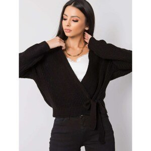 SUBLEVEL Black sweater with a tie
