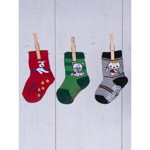 3-pack multicolored baby socks set