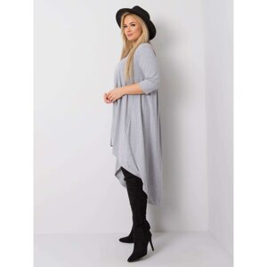 Gray melange asymmetrical dress