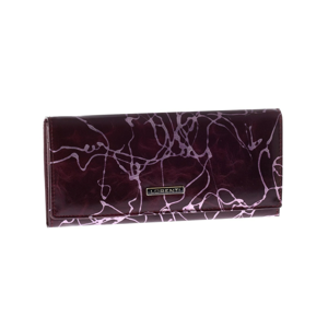 Purple patterned horizontal women´s wallet