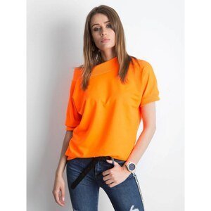 Orange fluo cotton blouse
