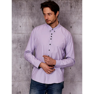 Violet men´s shirt with the pattern PLUS SIZE