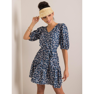 Women´s dark blue floral dress