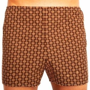 Classic men&#39;s shorts Foltine brown pattern