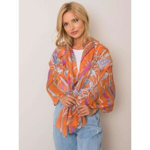 Orange patterned scarf