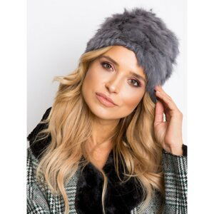 Gray fur hat