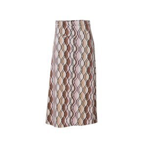 BSL Beige and pink midi skirt